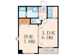 プレステージ小倉の物件間取画像